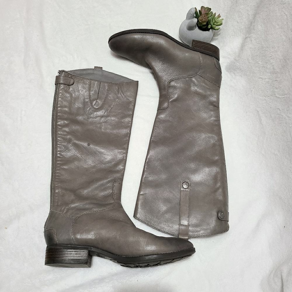 Sam Edelman Penny Gray Frost Riding Boot Size 10